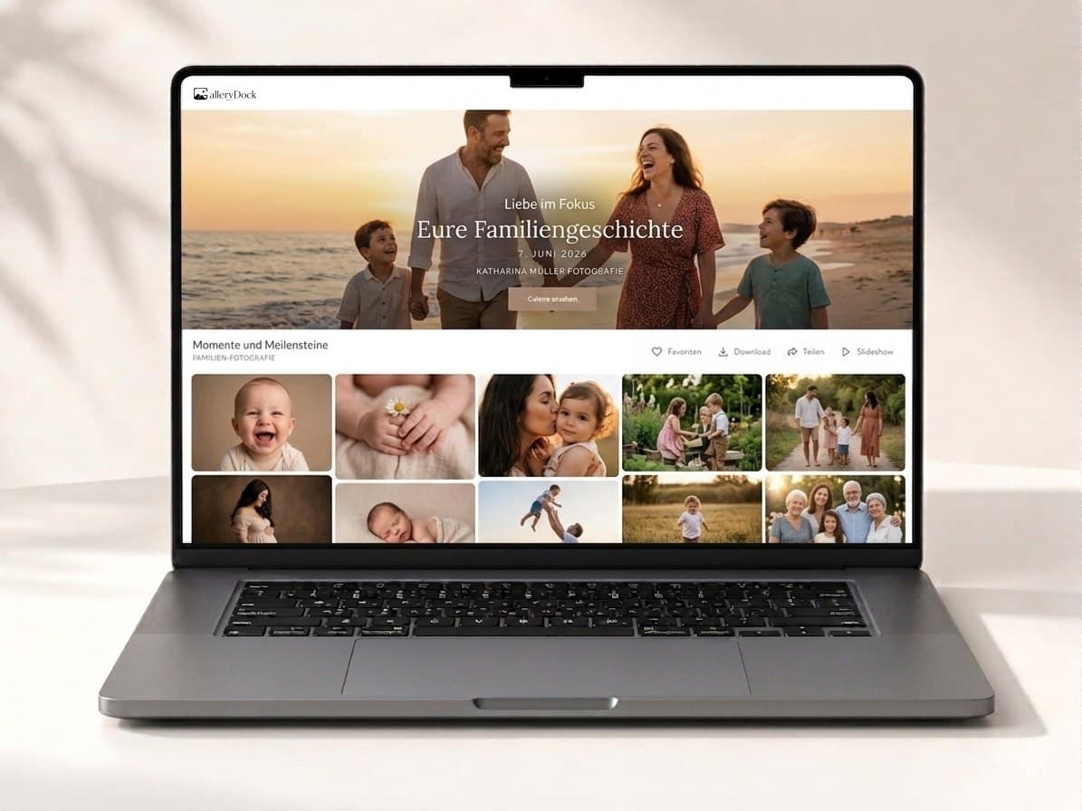 Client gallery with a large cover image
