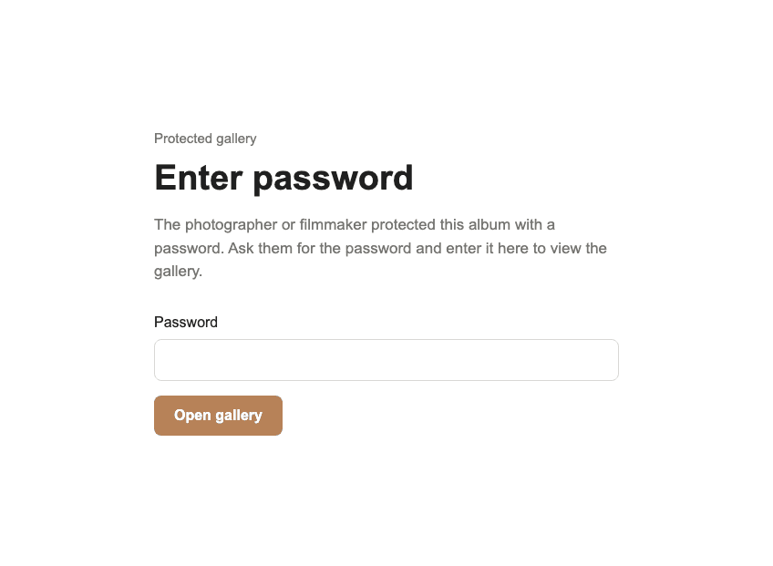 Forwarded English gallery message leading to a protected login screen