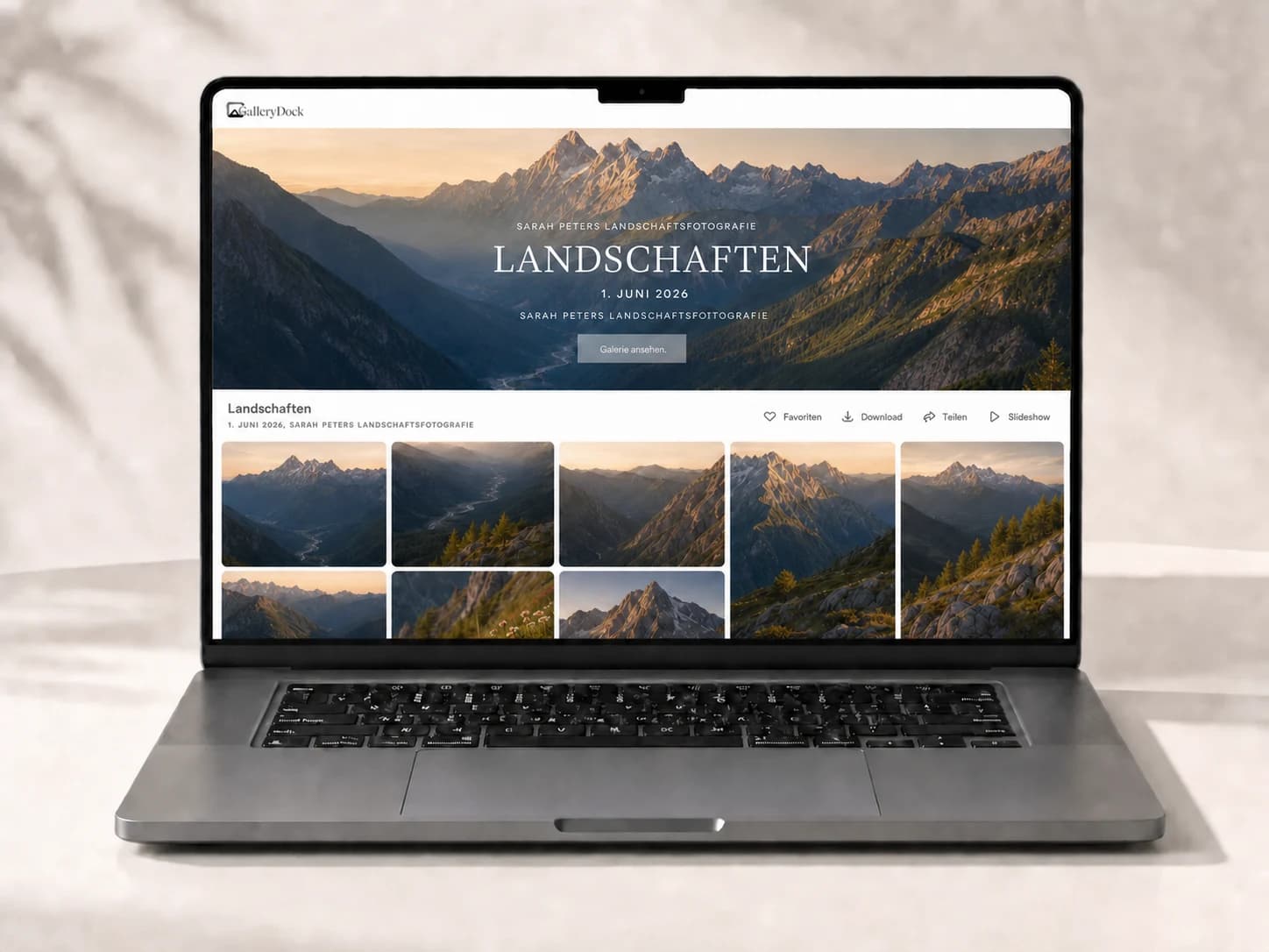 Kuratierte Landschaftsfotografie-Serie in einer GalleryDock Galerie