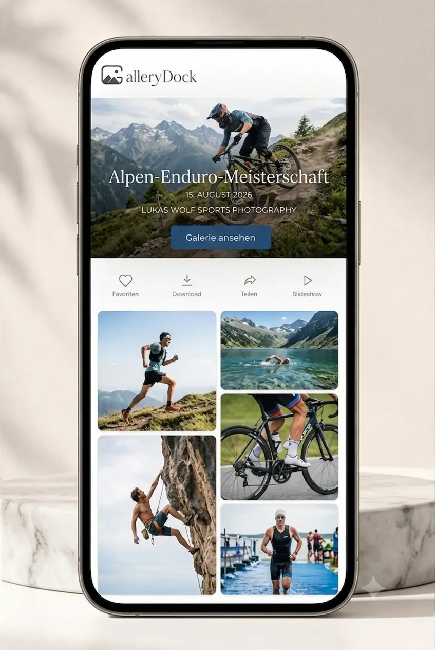 Mobile GalleryDock Sportgalerie für die Posterwahl