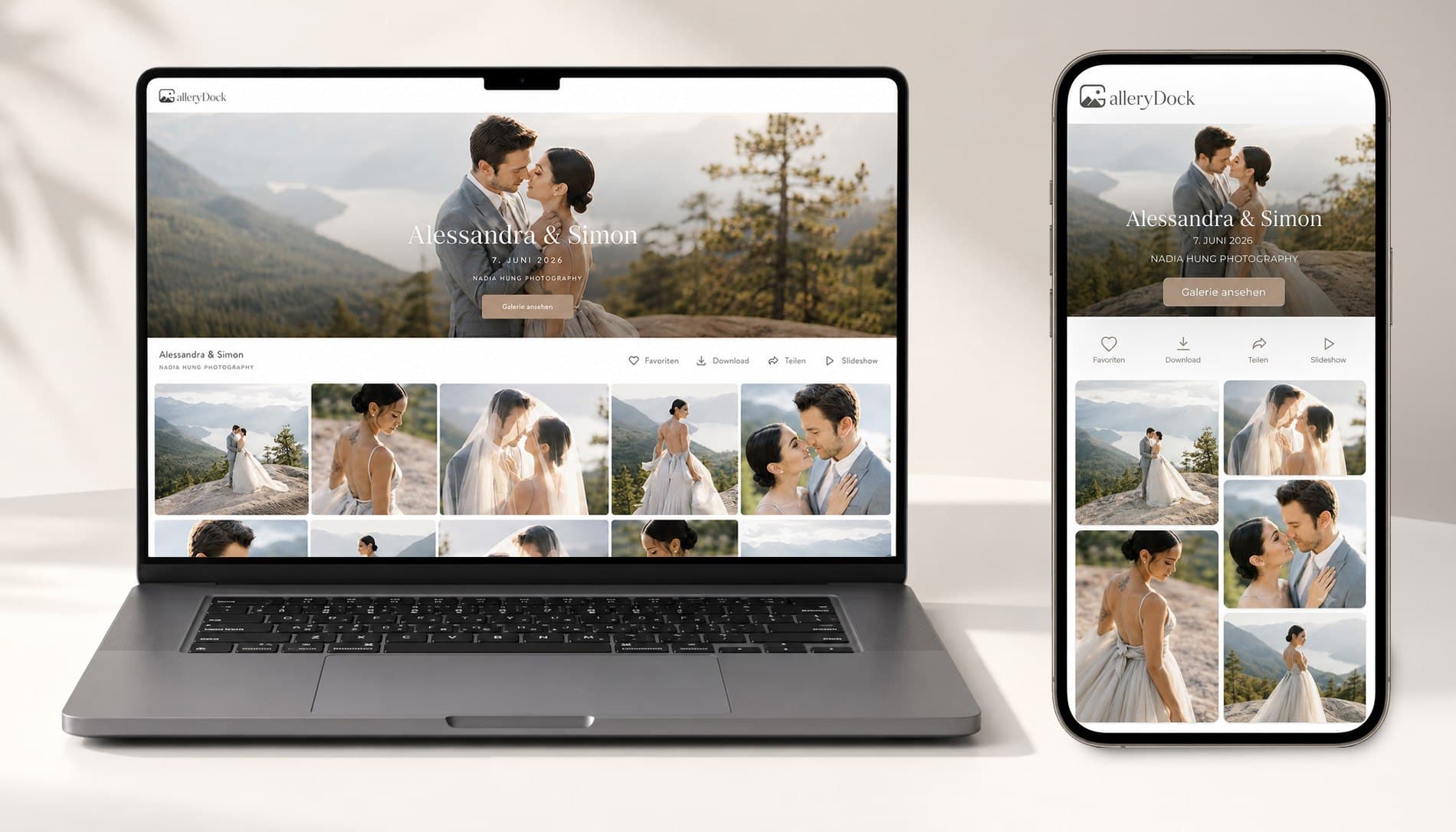 GalleryDock Kundengalerie als Swisscom myCloud Alternative für Fotografen und Filmemacher